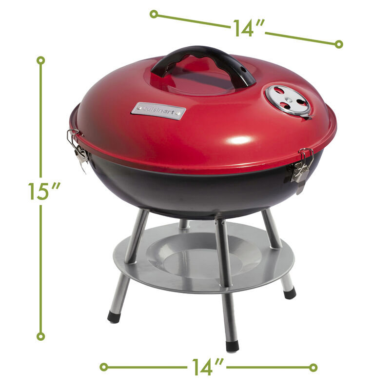 Cuisinart 14 Portable Charcoal Grill Red