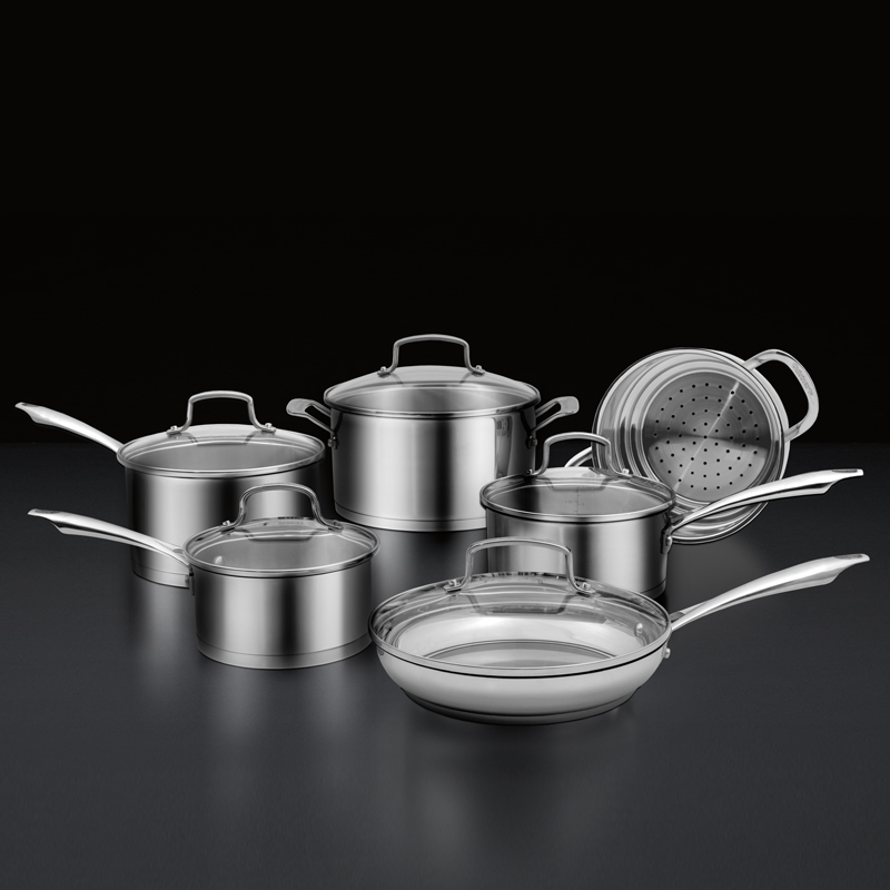  Cuisinart 11-Piece Cookware Set, Professional Stainless Steel,  89-11,Silver: Home & Kitchen